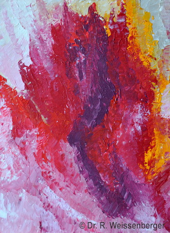 Passion, Acrylics with spatula on canvas,