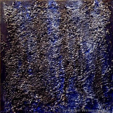 Knöpfchen, Acrylics, surfacer and clay pellets on canvas,