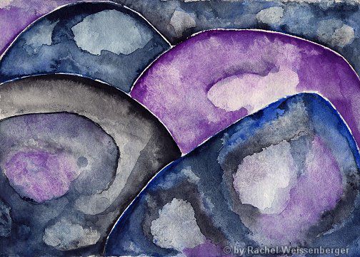 Abstract 26, Watercolour on hand-made paper,