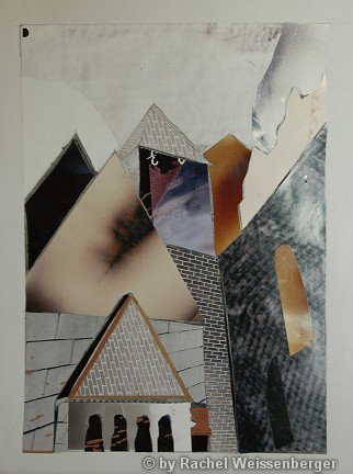 Rock of Cashel, Collage on paper,