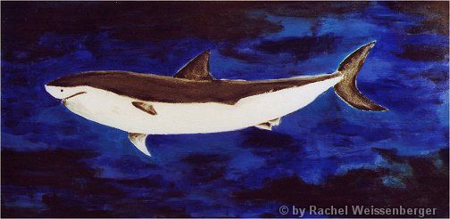 White shark, Acrylics and surfacer on canvas,