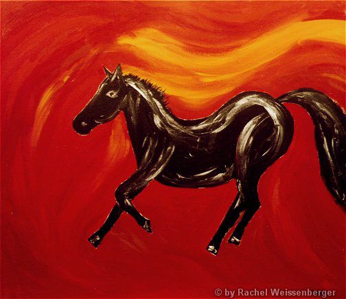 Wild horse, Acrylics on canvas,