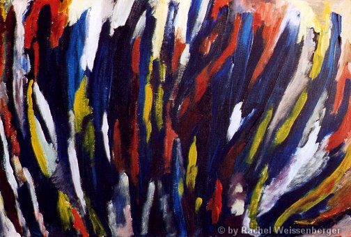 Aggression, Acryl auf Malplatte,