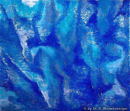 Abstrakt 61, Acryl mit Spachtelmasse auf Leinwand,