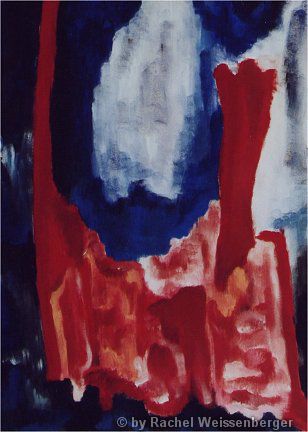 Rot / Blau, Acryl auf Leinwand,