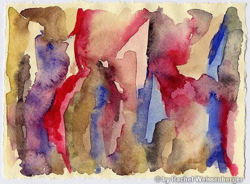 Abstract 2, Watercolour on hand-made paper,