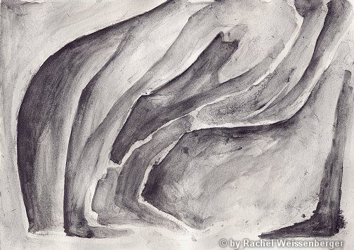 Abstract 1, Graphite powder on paper,