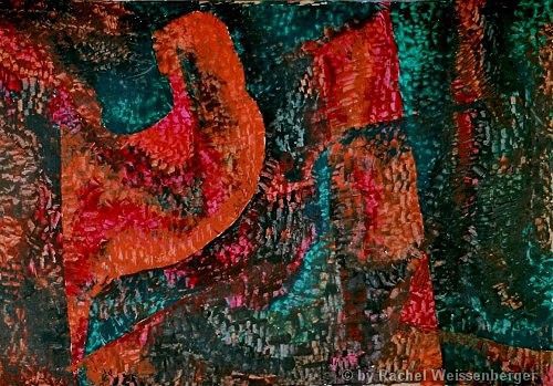 Abstract 3, Oil with spatula on board,