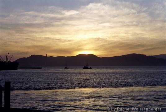 Sonnenuntergang über der Bay