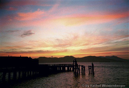 Sunset over the bay