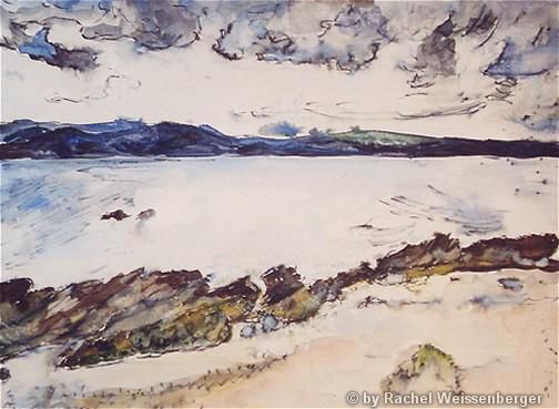 Isle of Arran I, Aquarell mit Tusche auf Papier,