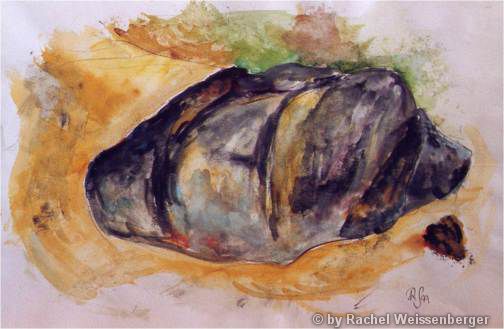 Stone, Isle of Arran, Watercolour on paper,