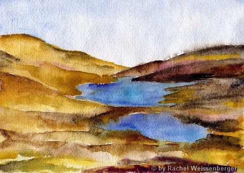 Isle of Mull, Aquarell auf Büttenpapier,