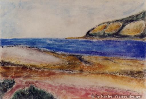 Isle of Arran I, Pastellkreiden auf Sandpapier,