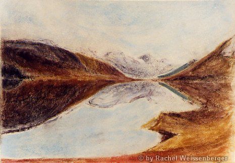 Highlands I, Pastellkreiden auf Sandpapier,