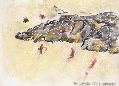 Coral Beach, Connemara I, Pastel chalk on paper,