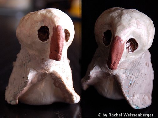 Owlet, Modelling paste with varnish,